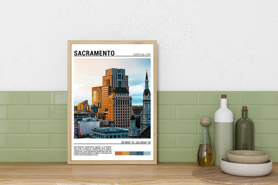 Sacramento Wall Art Sacramento Poster Print Sacramento Photography Sacramento Photo Sacramento Poster Wall Californiausa - Image 3