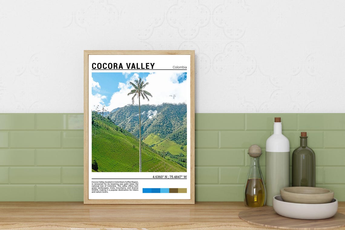 Cocora Valley Colombia Towering Wax Palms Misty Mountains Poster - Image 3