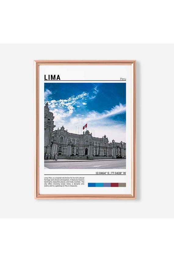 Lima Print Lima Poster Lima Wall Art Lima Travel Lima Art Lima Artwork Lima Photo Limaperu