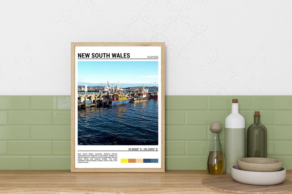 New South Wales Travel Poster New South Wales Wall Art New South Wales Poster Print New South Wales Photo New South Wales Decor - Image 3
