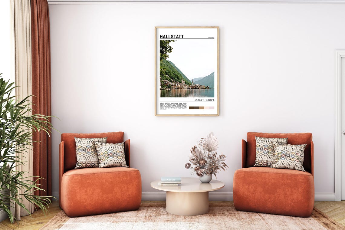 Hallstatt Austria Idyllic Lakeside Village Alpine View Poster - Image 7