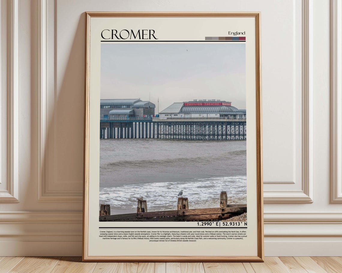 Cromer England Victorian Pier Pavilion Theatre Seaside Poster