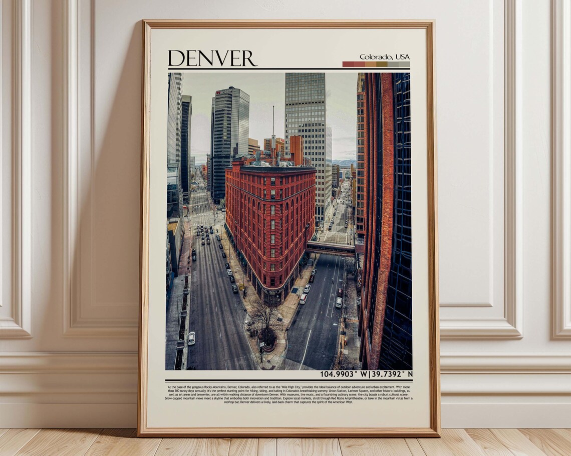 Denver Colorado Urban Landscape Art Print