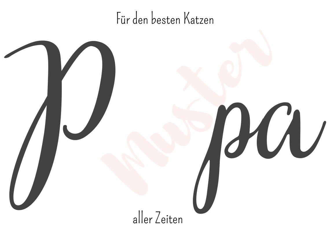 Cat Paw Papa German Best Cat Dad Ever Keepsake Gift Art Poster - Image 3