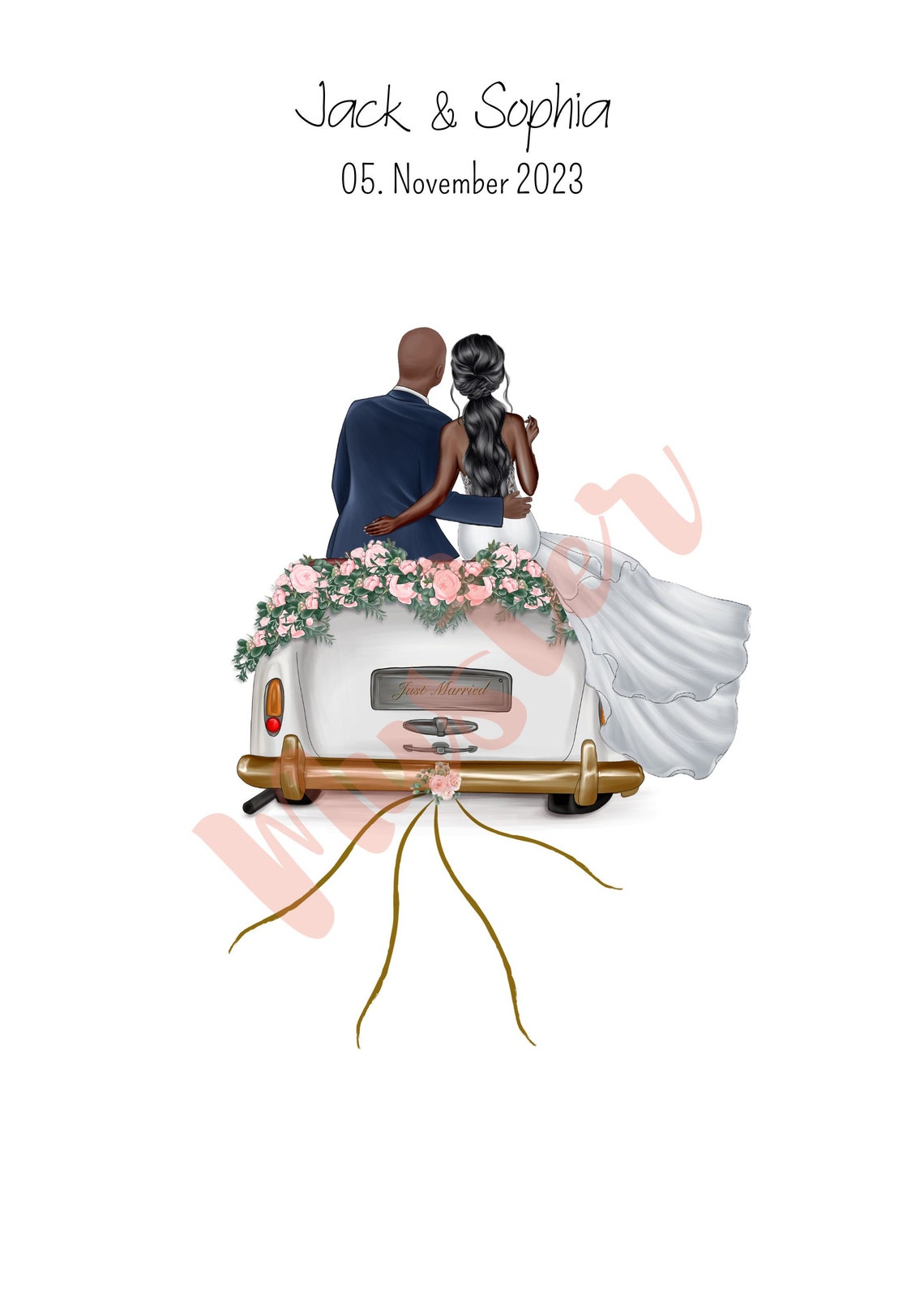 Personalized With Name And Date Wedding Money Gift 10 Motives Pdf File Bride And Groom Gift Product Motif 1 - Image 2