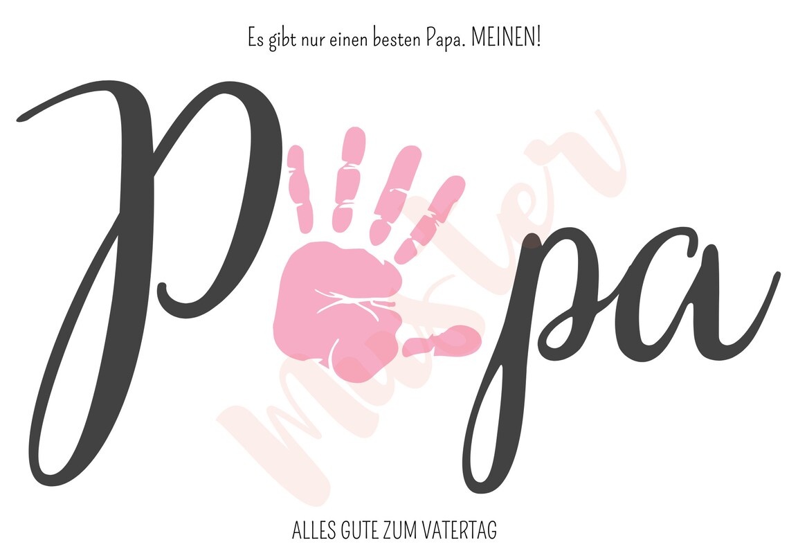 Handprint Gift for Dad, Father's Day Template - Image 2