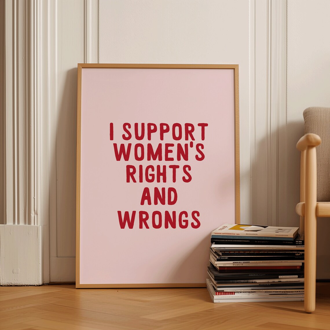 I Support Womens Rights Affirmation Art Print - Image 2