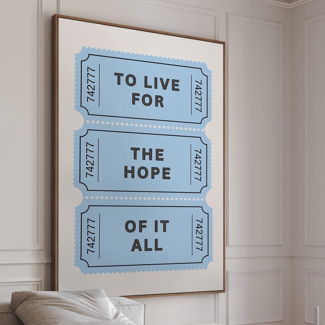 To Live For The Hope Of It All Blue Ticket Stub Taylor Swift Poster - Image 2