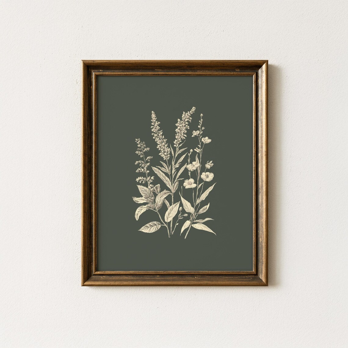 Floral Botanical Wall Art, Vintage Cottage Style