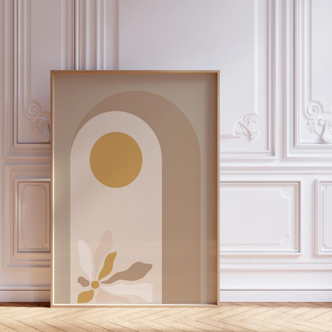Abstract Botanical Print Boho Minimalist Wall Art