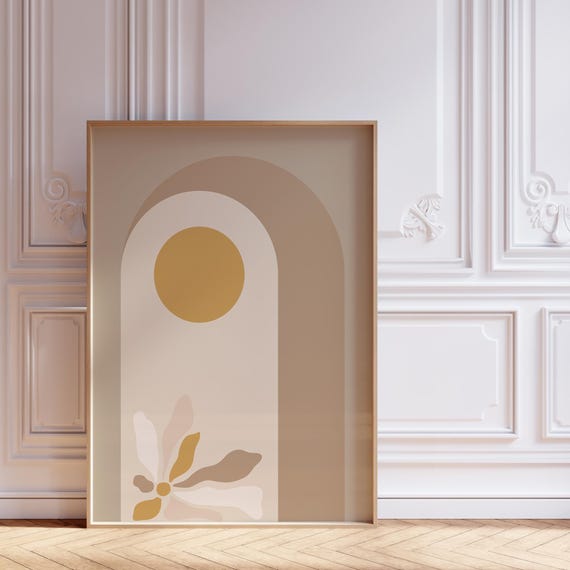 Abstract Botanical Print Boho Minimalist Wall Art