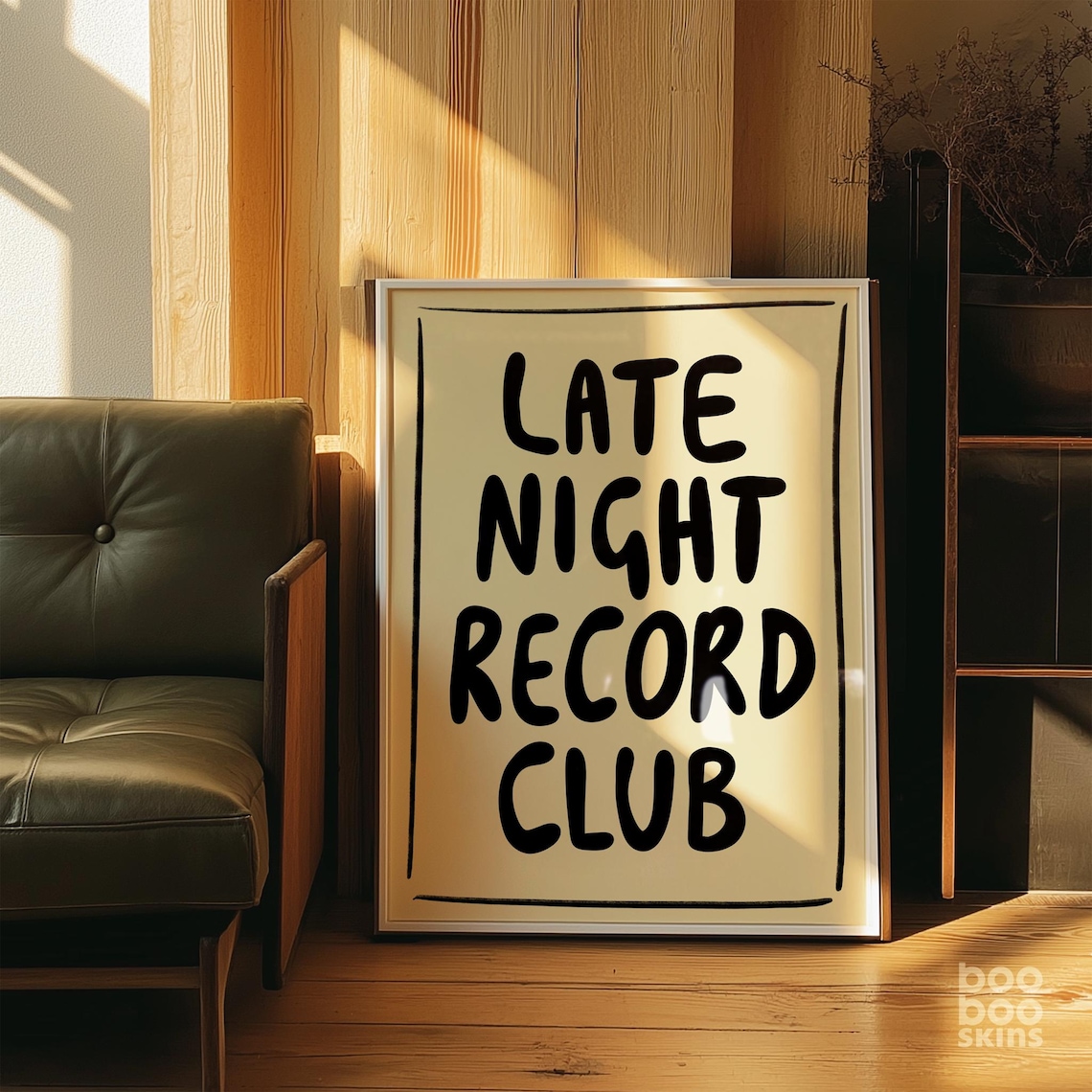 Late Night Record Club Vintage Retro Music Art Print