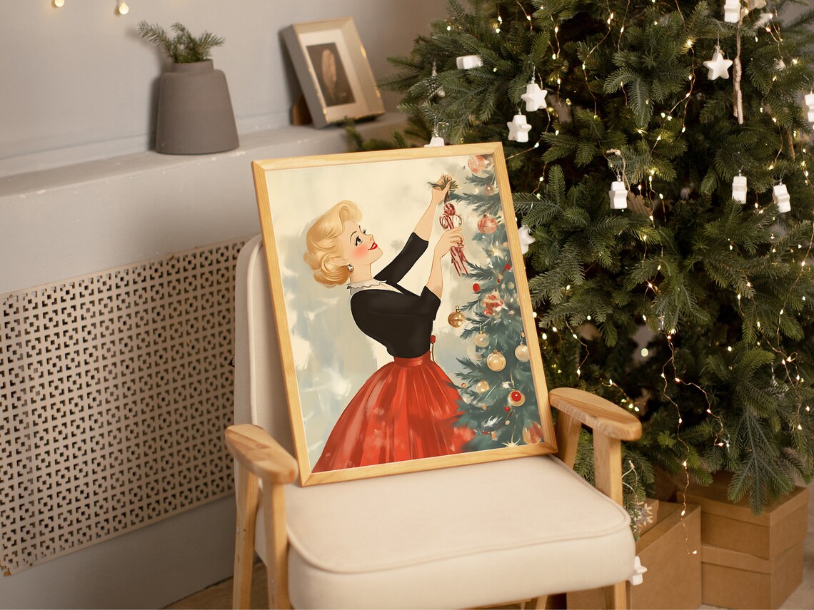 Christmas Retro Holiday Decor Poster Print - Image 2
