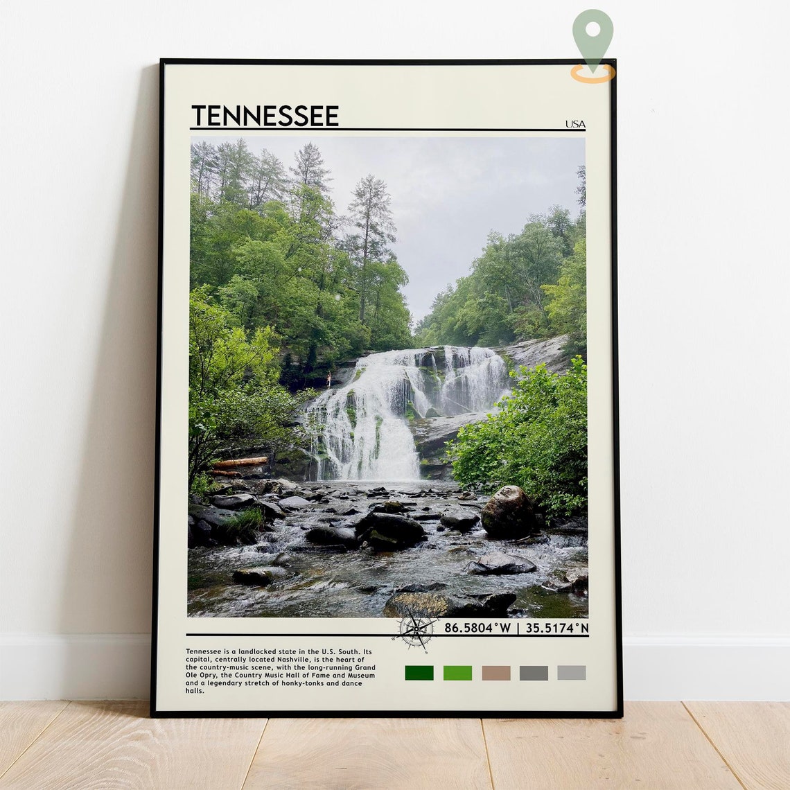 Tennessee Travel Poster Tennessee Print Tennessee Wall Art Tennessee Vintage Poster Tennessee Photo Tennessee Poster Print Usa Poster - Image 2