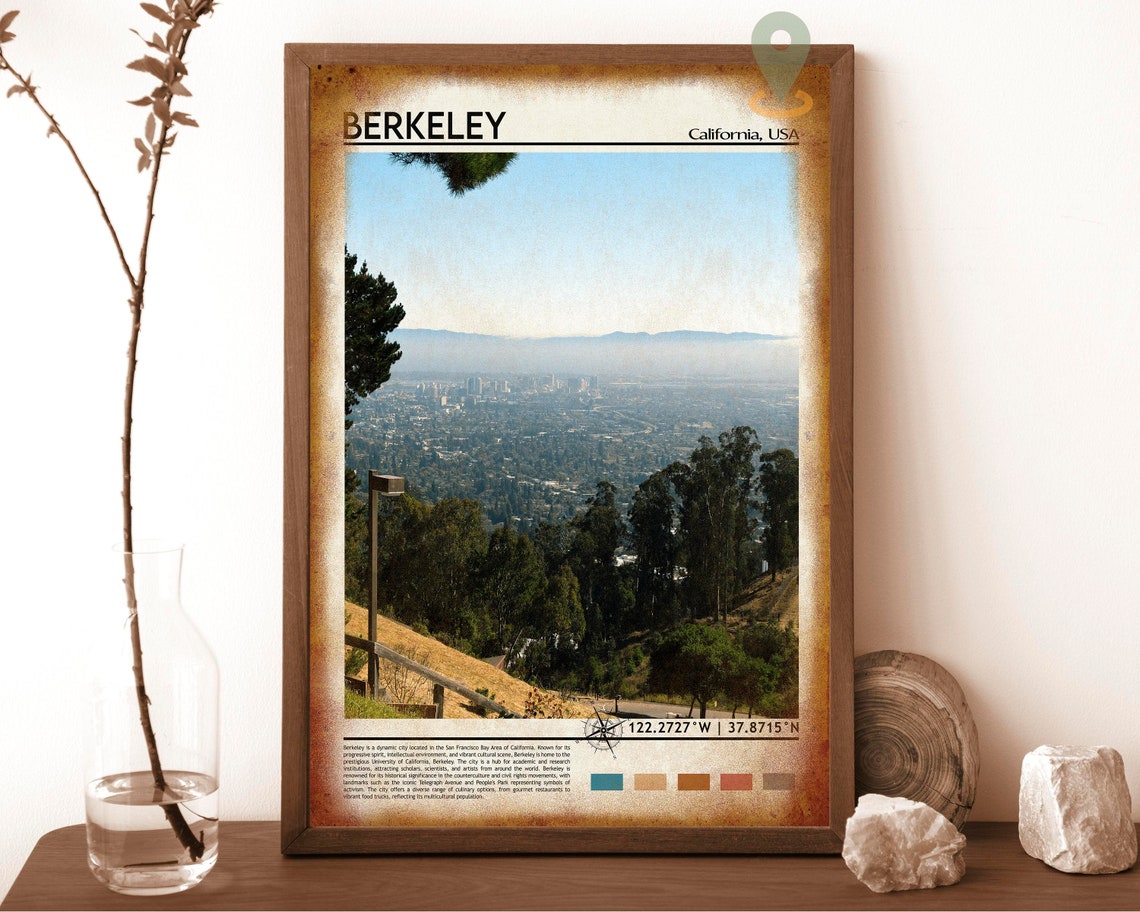 Berkeley California San Francisco Bay Hills View Photo Poster - Image 6