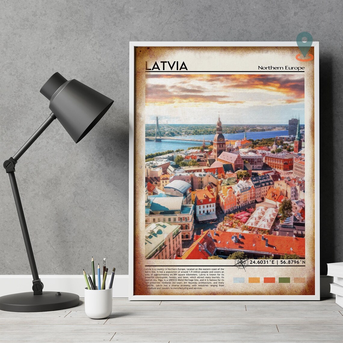 Latvia Print Latvia Poster Latvia Wall Art Latvia Travel Latvia Art Print Latvia Artwork Latvia Photo Latvia Riga Print Riga City - Image 4