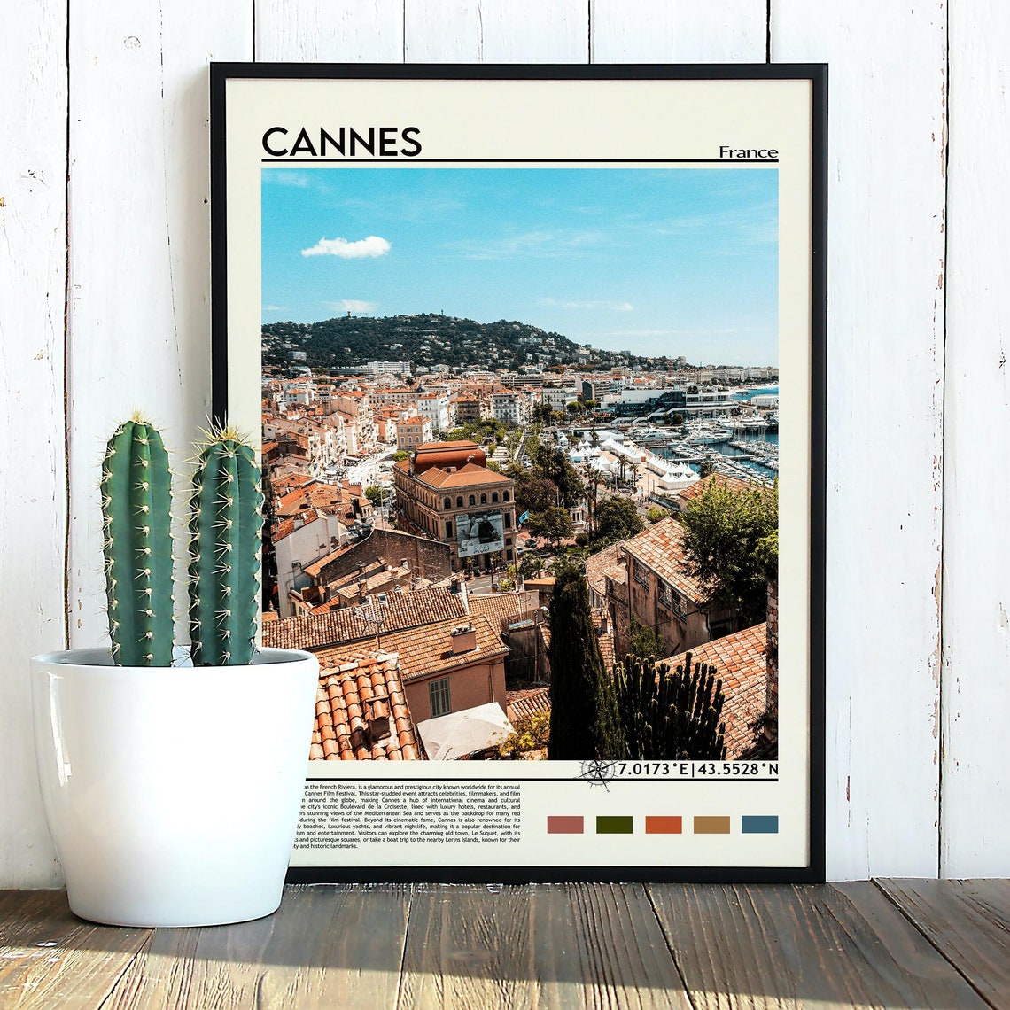 Cannes Print Cannes Poster Cannes Wall Art Cannes Travel Cannes Art Print Cannes Artwork Cannes Photo France Print French Riviera - Image 3