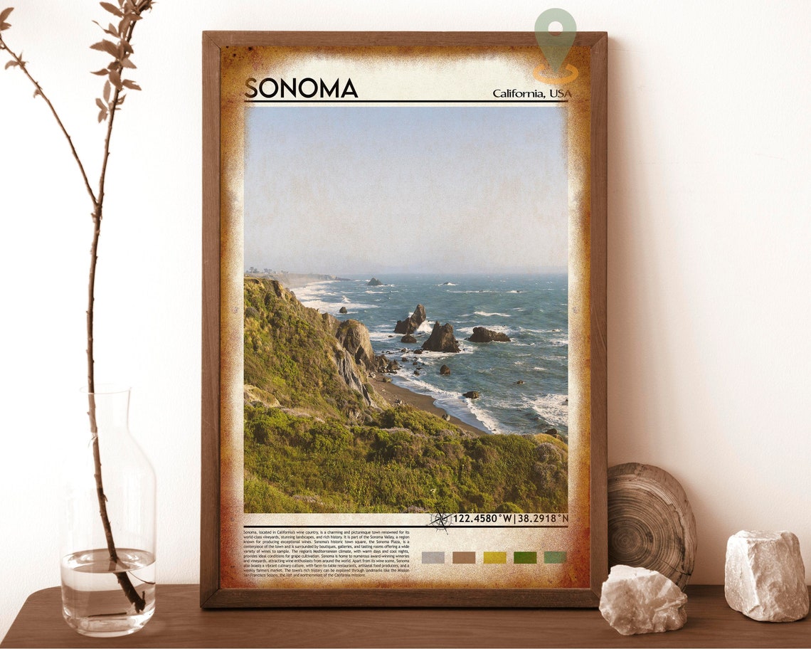 Sonoma Print Sonoma Poster Sonoma Wall Art Sonoma Travel Sonoma Art Print Sonoma Artwork Sonoma Photo Sonoma California Print - Image 6