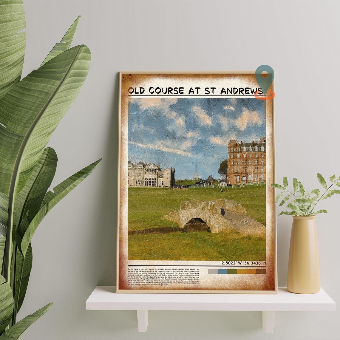 Old Course St Andrews Swilcan Bridge Scotland Golf Poster Art - Image 5