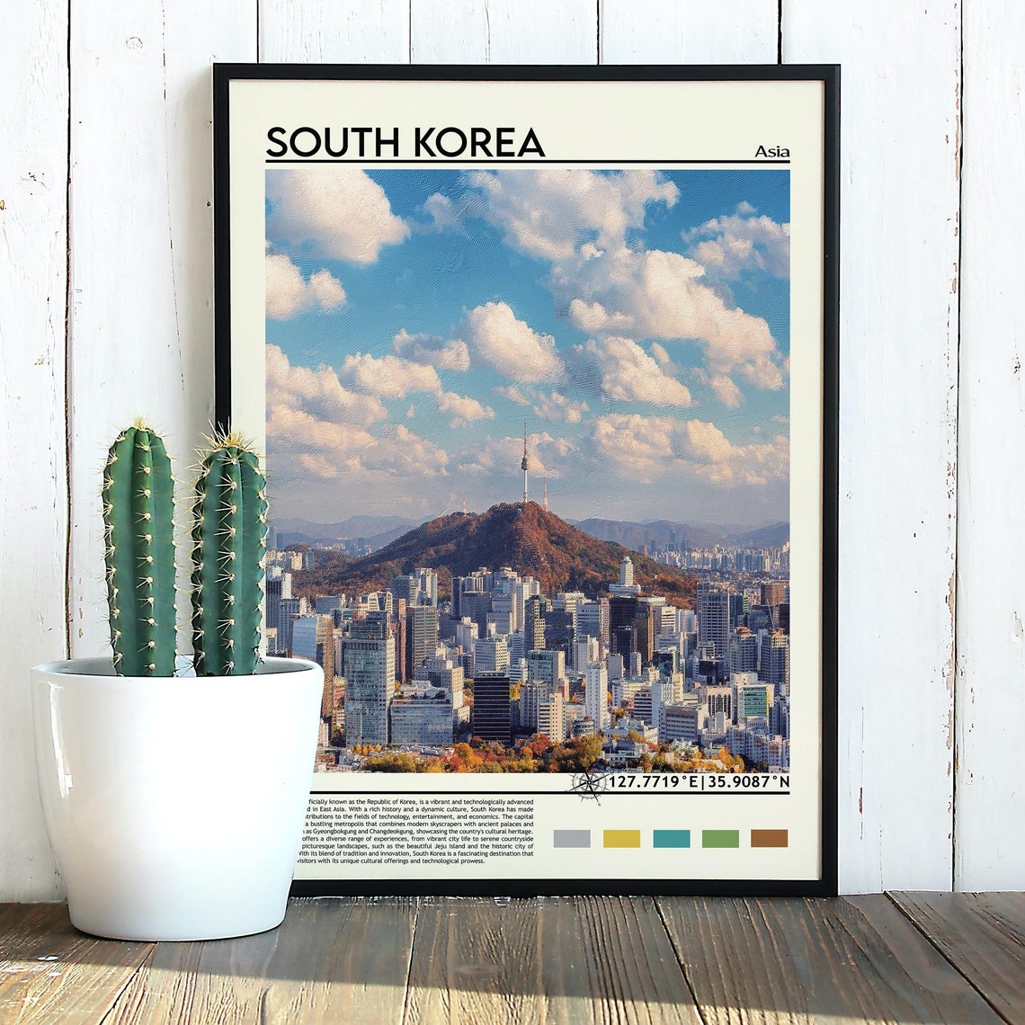 South Korea Print South Korea Poster South Korea Wall Art South Korea Travel South Korea Art Print South Korea Seoul Print Seoul City - Image 4