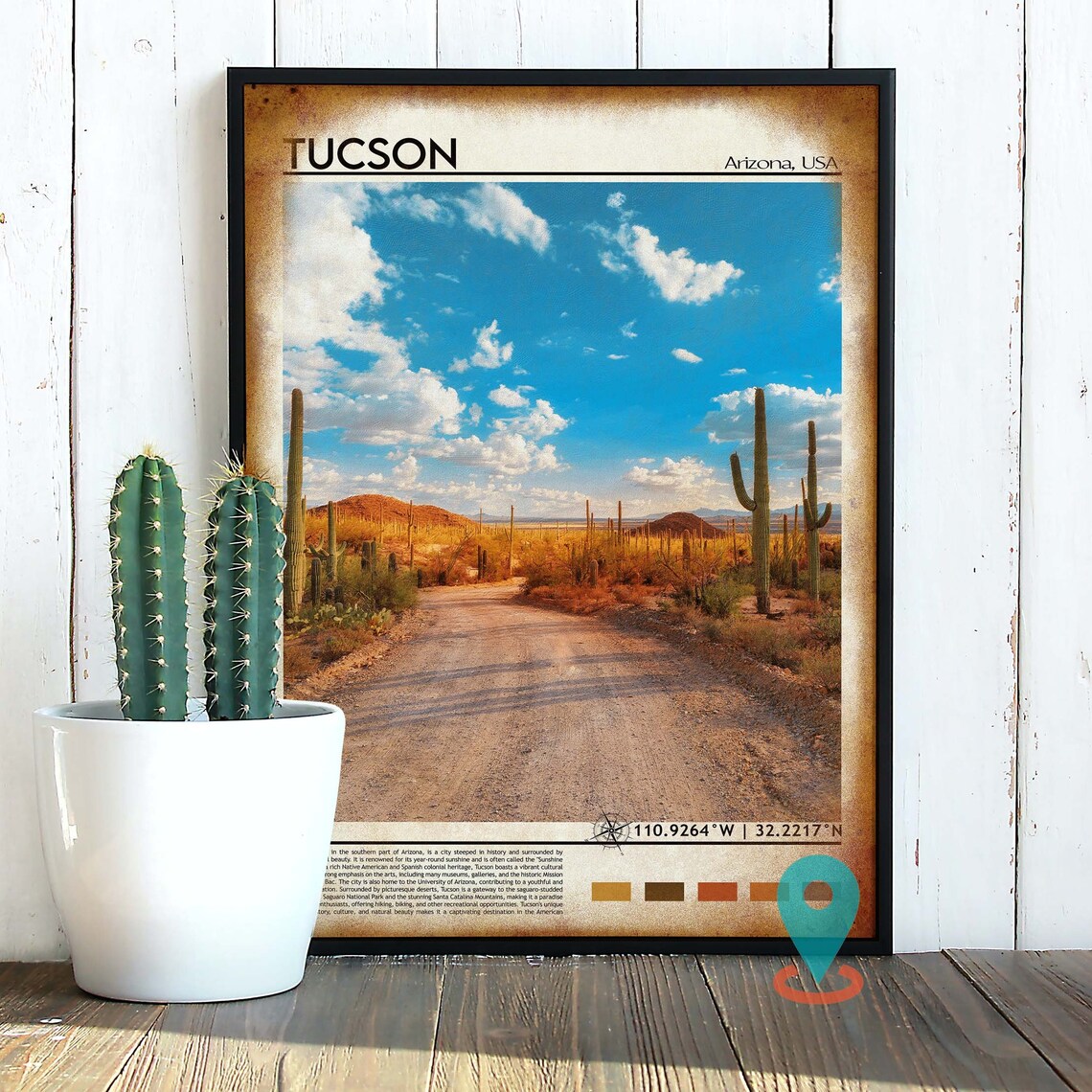 Tucson Print Tucson Poster Tucson Wall Art Tucson Travel Tucson Art Print Tucson Artwork Tucson Photo Tucson Arizona Print Arizona - Image 2