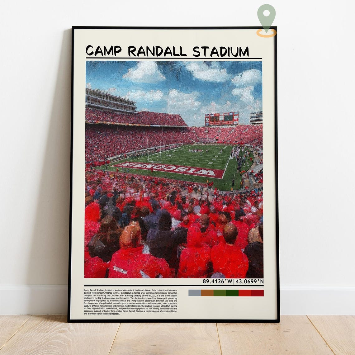 Camp Randall Stadium Wisconsin Badgers Game Day Crowd Art Poster - Image 4