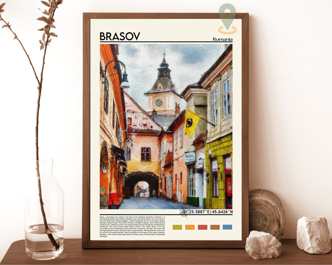 Brasov Travel Print Brasov Poster Brasov Wall Art Brasov Travel Print Brasov Art Print Brasov Artwork Brasov Photo Romania Print