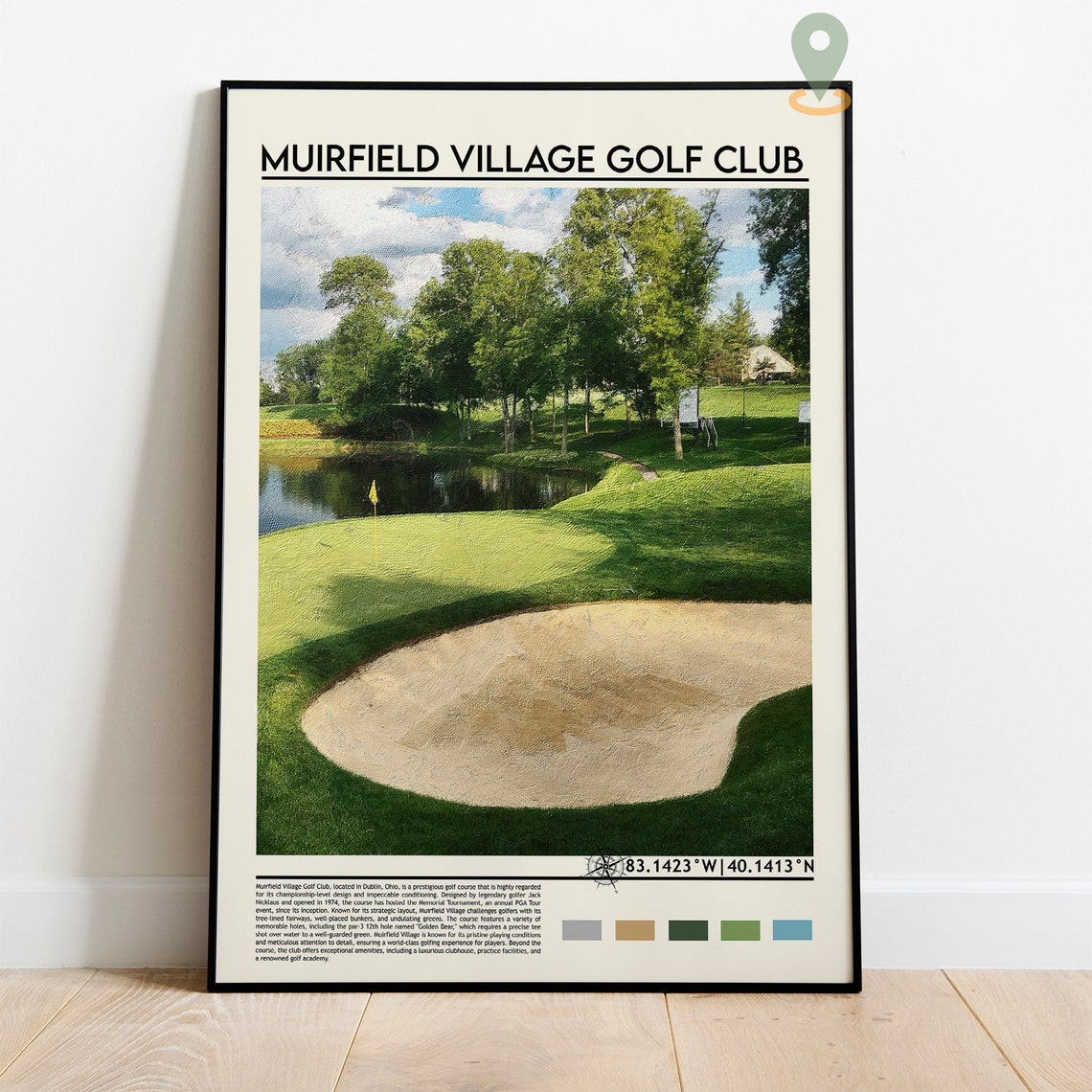 Muirfield Village Golf Club Muirfield Village Print Muirfield Village Poster Muirfield Village Wall Art Muirfield Village Art Print Golf - Image 4