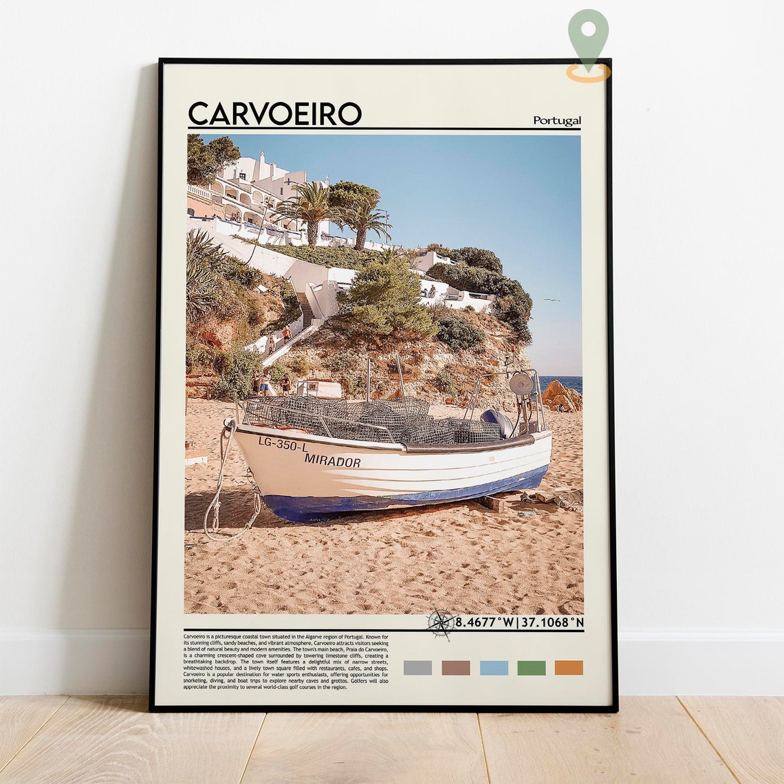 Carvoeiro Print Carvoeiro Poster Carvoeiro Wall Art Carvoeiro Travel Carvoeiro Art Print Carvoeiro Artwork Algarve Poster Print - Image 2