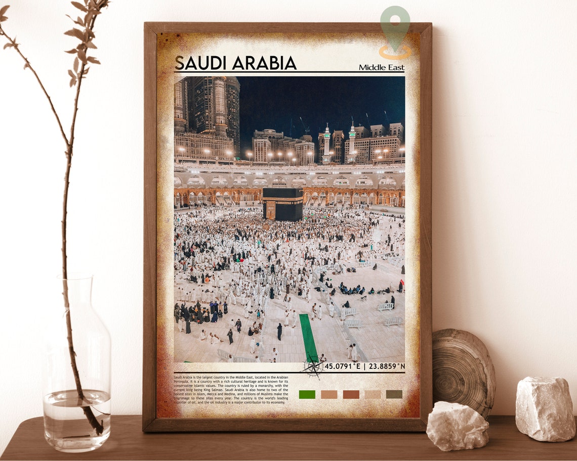 Grand Mecca Kaaba Saudi Arabia Night Pilgrimage Scene Poster - Image 6