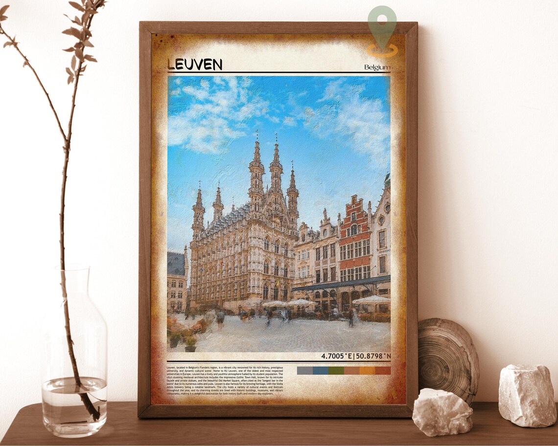 Leuven Print Leuven Wall Art Leuven Poster Leuven Photo Leuven Poster Print Leuven Travel Poster Leuven Belgium Leuven City - Image 6
