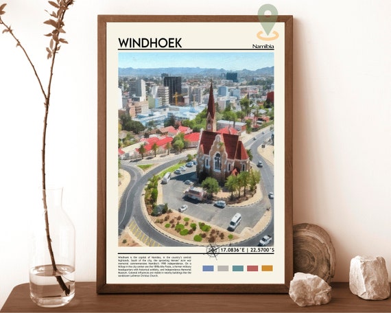 Windhoek Print Windhoek Poster Windhoek Wall Art Windhoek Travel Windhoek Art Print Windhoek Artwork Windhoek Photo Windhoek Namibia
