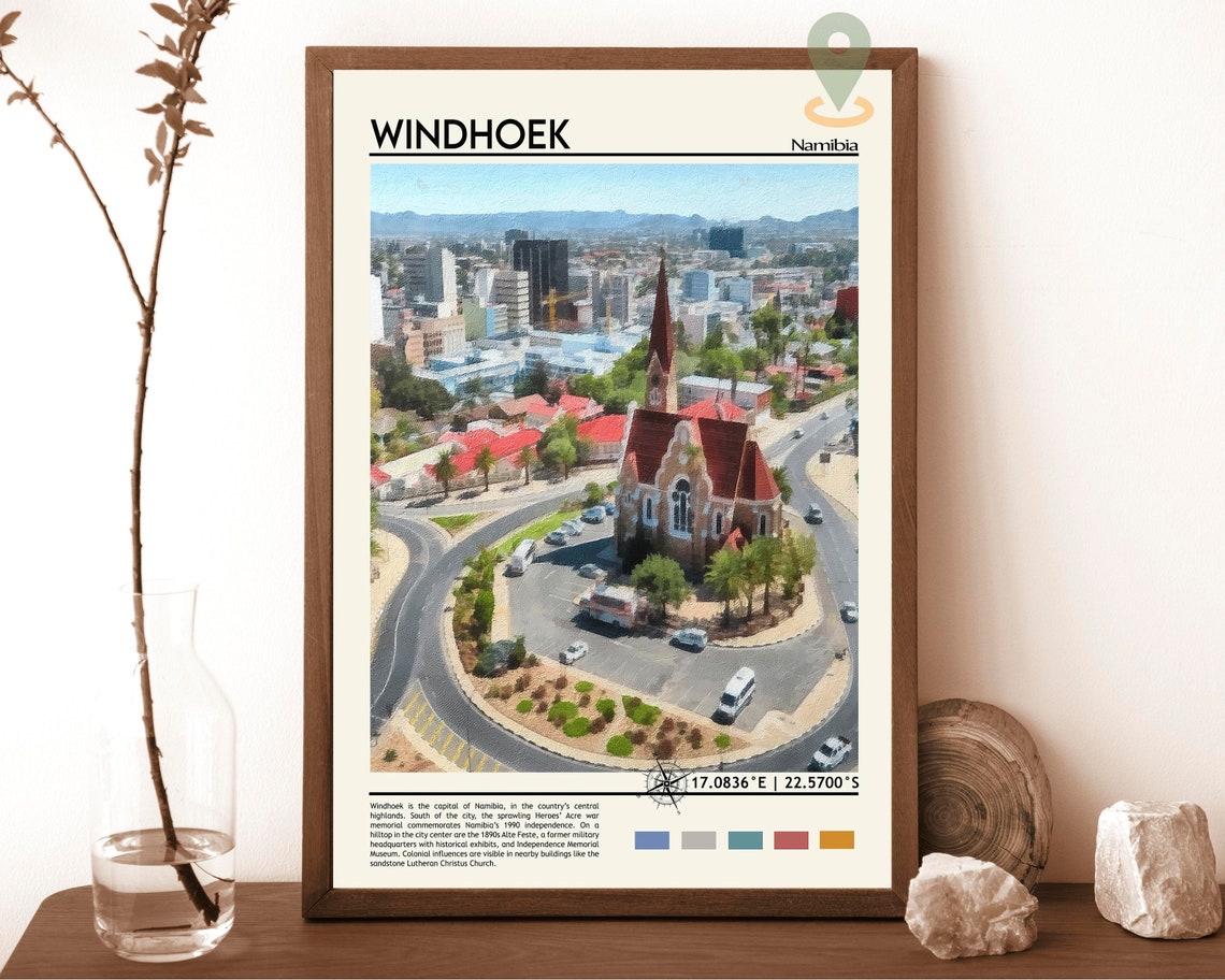Windhoek Namibia Christuskirche Church City Travel Souvenir Poster