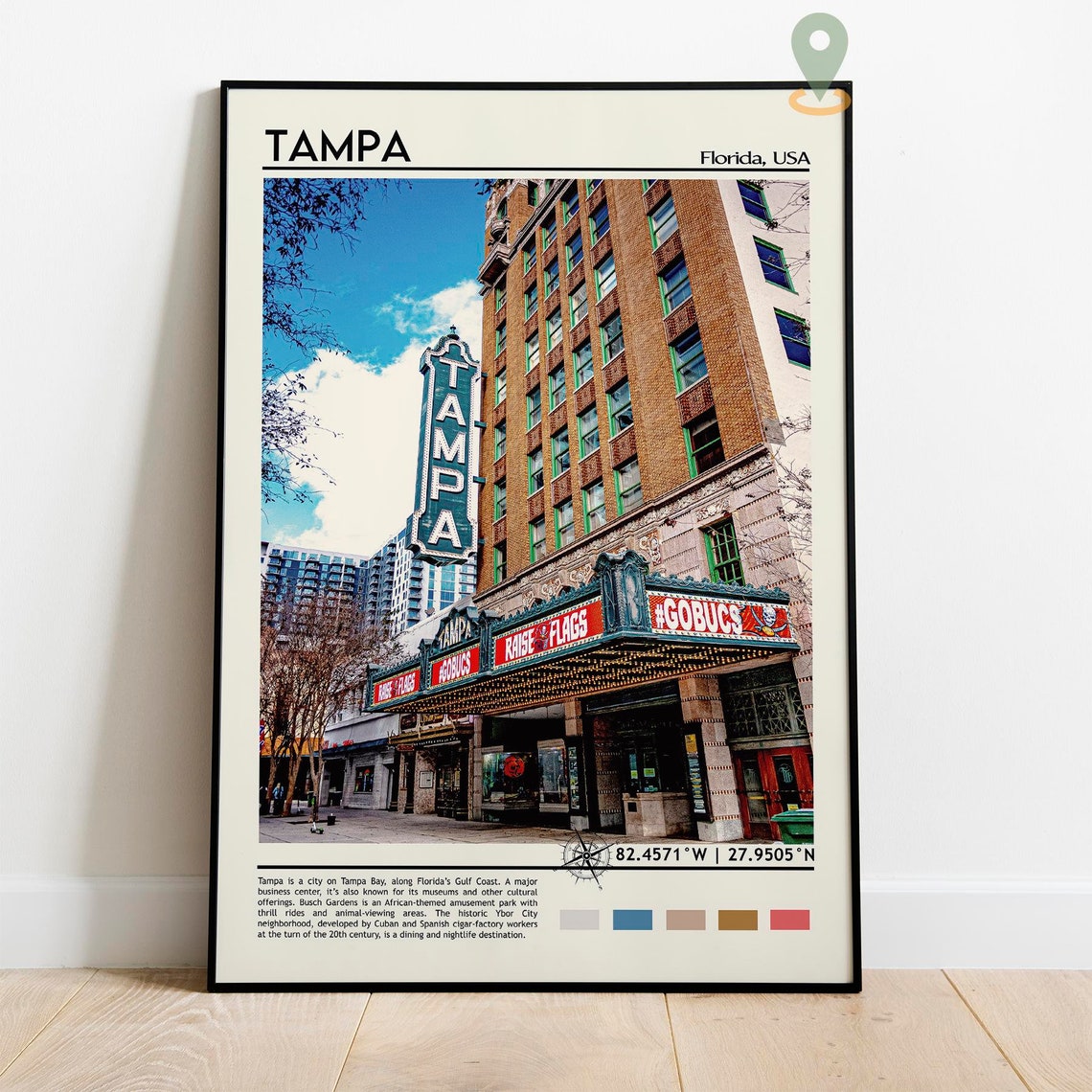 Tampa Print Tampa Art Poster Tampa Photo Tampa Poster Print Tampa Painting Florida Poster Tampa Artwork Tampa Cityscape - Image 5