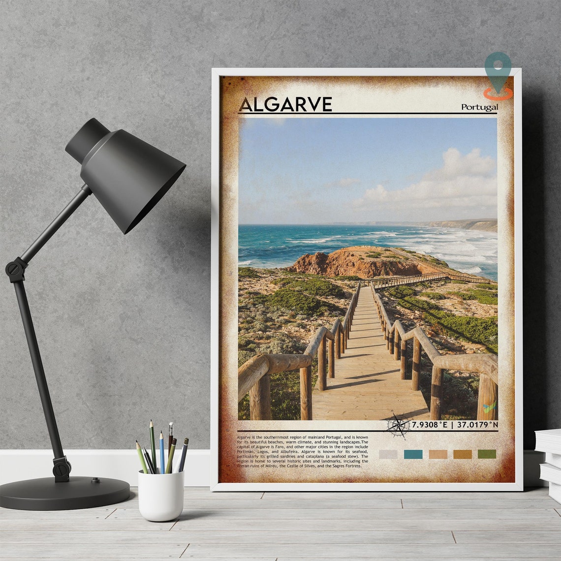 Algarve Print Algarve Art Algarve Poster Algarve Photo Algarve Poster Print Algarve Painting Portugal Poster Algarve Artwork - Image 4