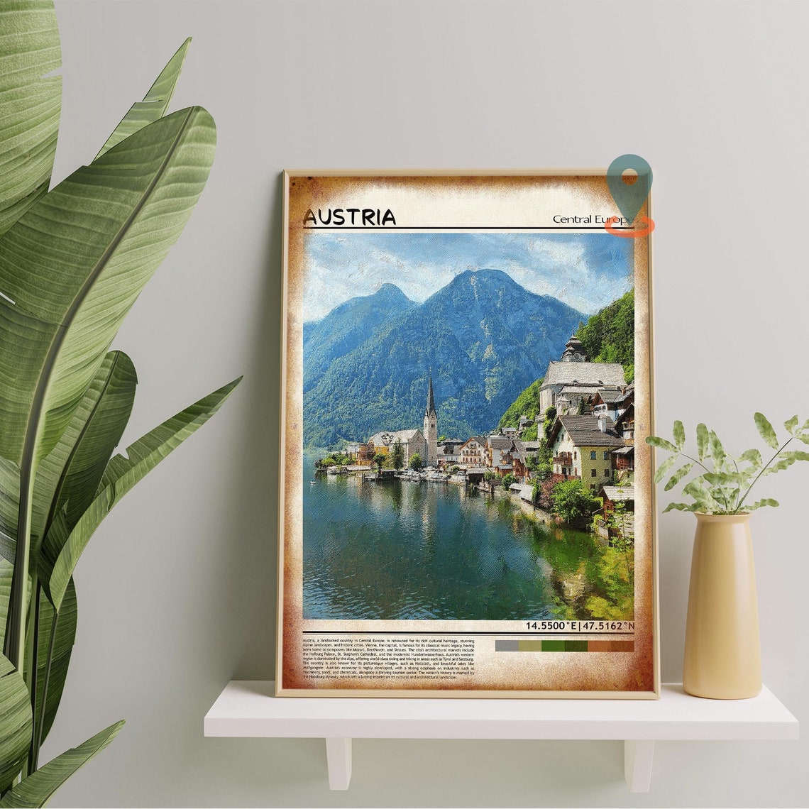 Austria Hallstatt Lakeside Village Mountain Lake Photo Poster - Image 5