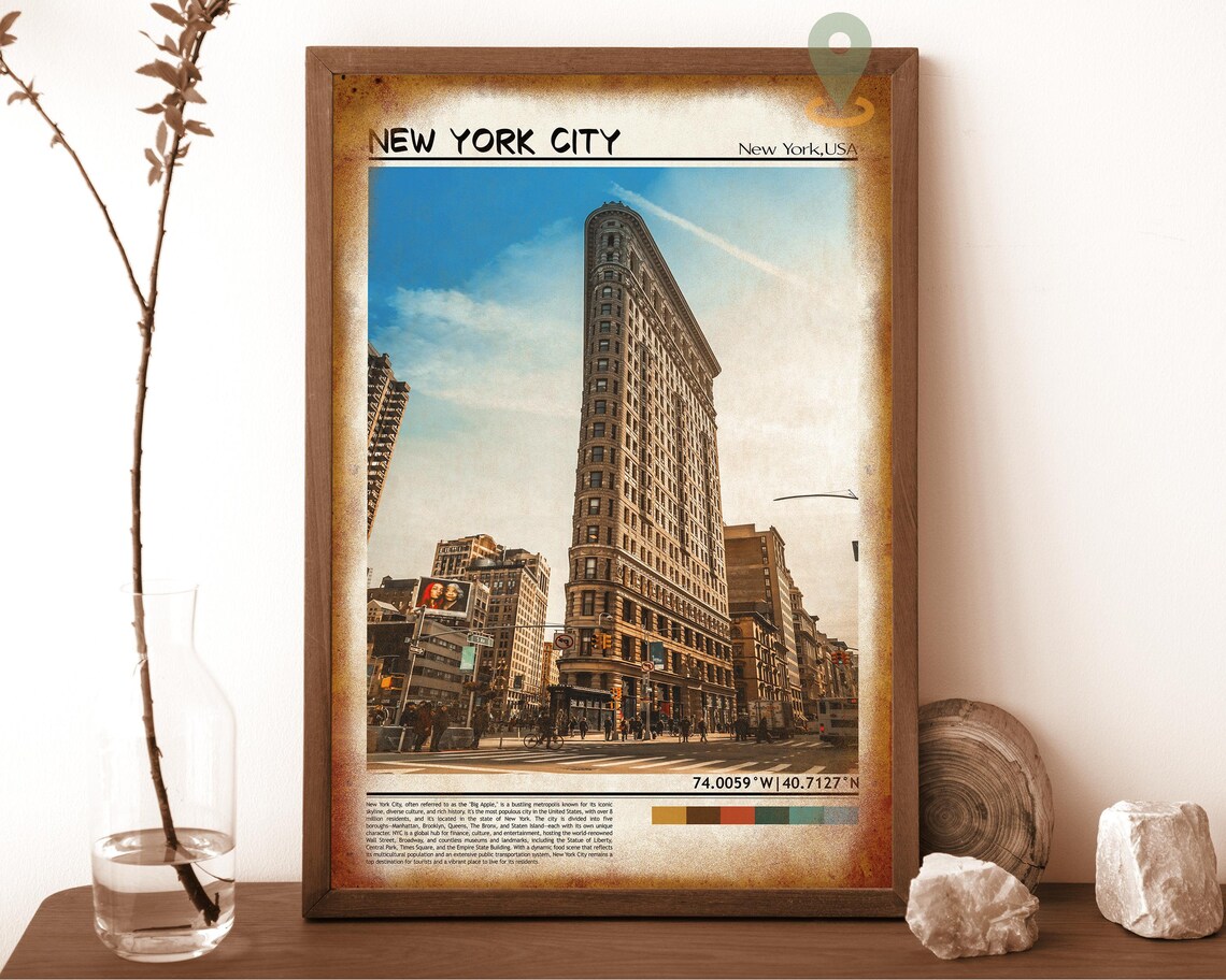 New York City Historic Flatiron Building Street Corner Poster - Image 5