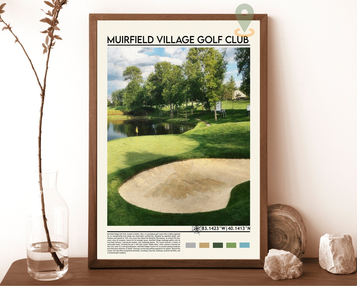 Muirfield Village Golf Club Muirfield Village Print Muirfield Village Poster Muirfield Village Wall Art Muirfield Village Art Print Golf