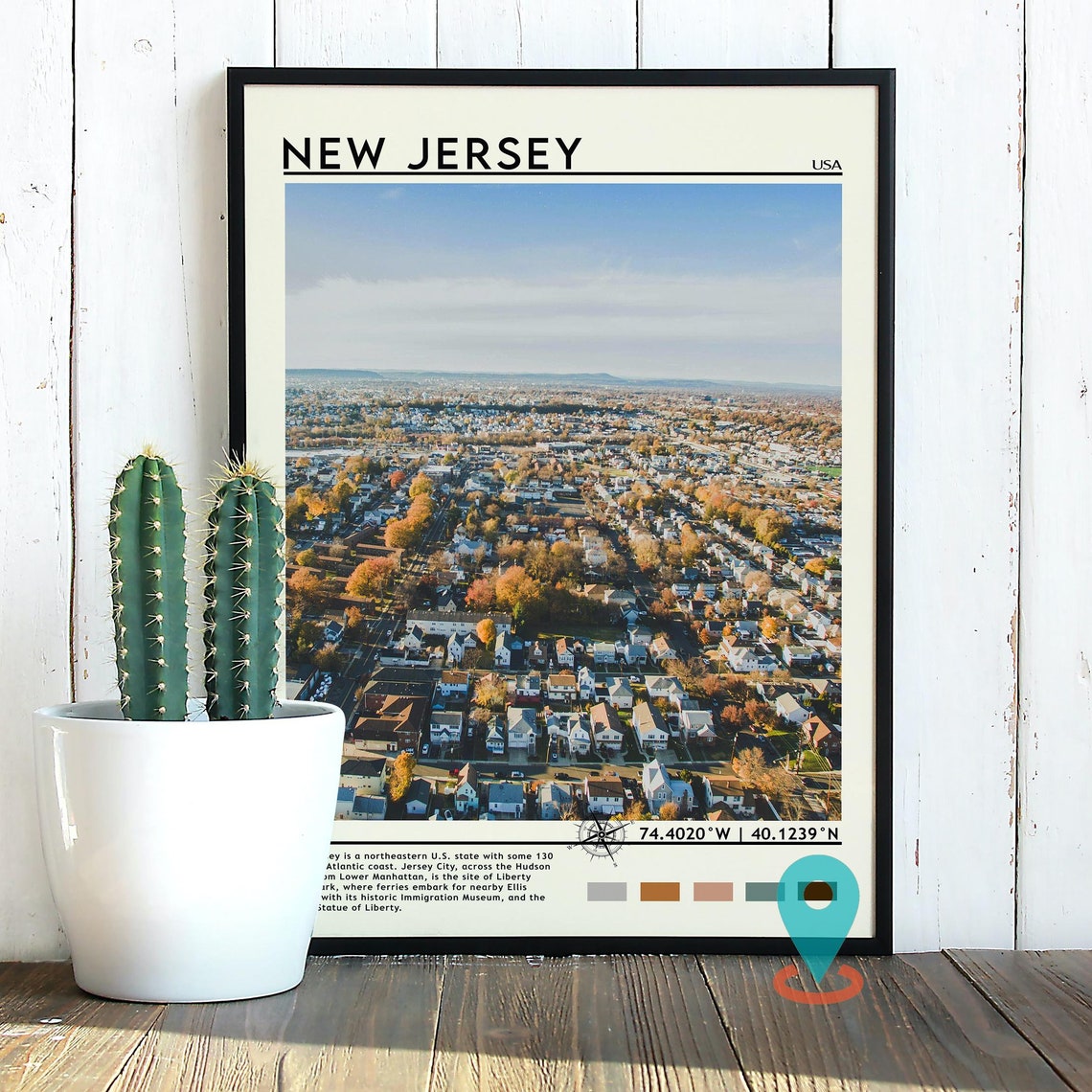 New Jersey Travel Poster New Jersey Print New Jersey Wall Art New Jersey Vintage Poster New Jersey Photo New Jersey Poster Print - Image 3