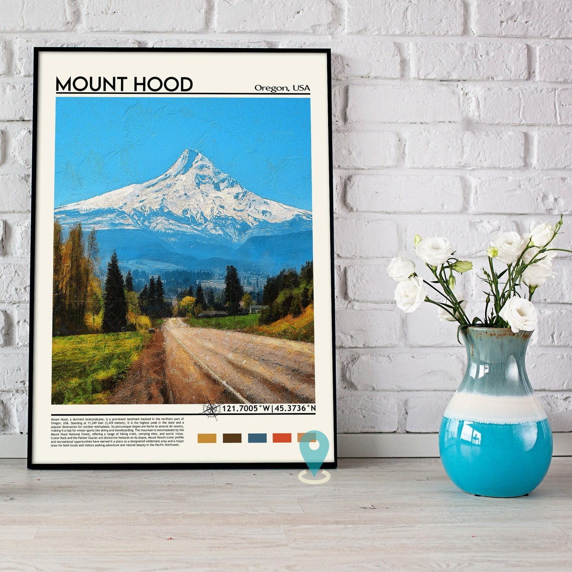 Mount Hood Poster Mount Hood Print Mount Hood Wall Art United States Photo United States Poster United States Print Travel Poster - Image 3