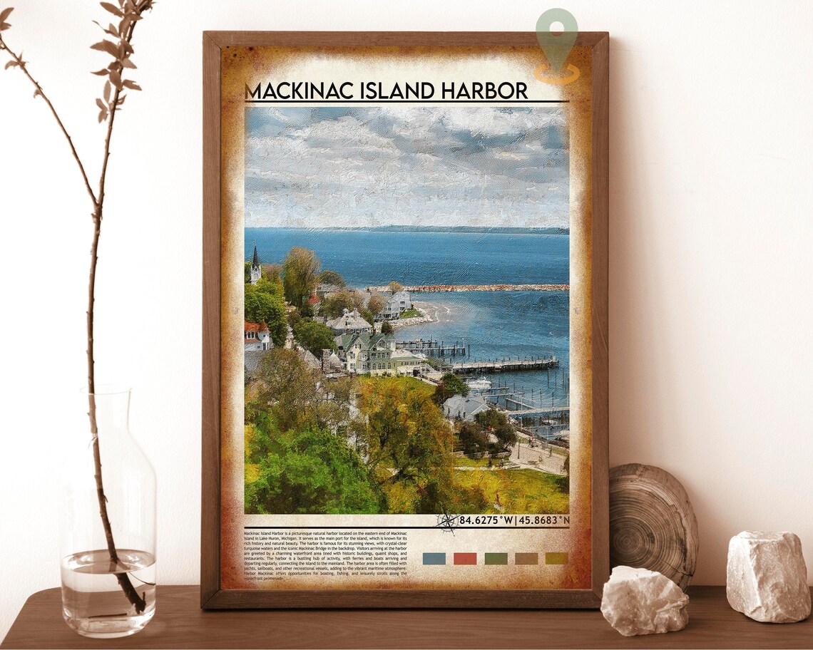 Mackinac Island Print Mackinac Island Poster Mackinac Island Wall Art Mackinac Island Travel Print Mackinac Island Art Print Michigan - Image 6