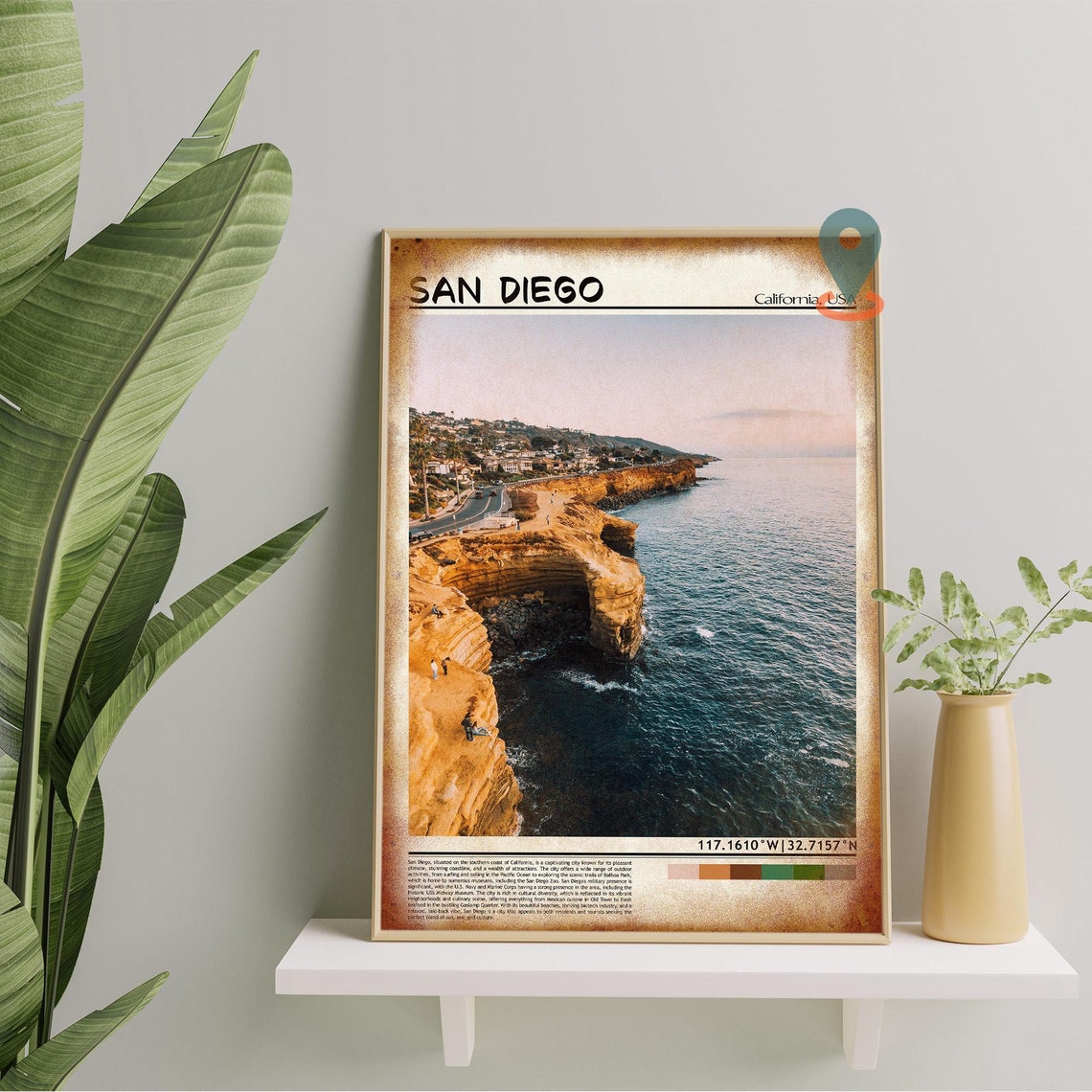 San Diego Print San Diego Art San Diego Poster San Diego Photo San Diego Poster Print San Diego Painting California Travel Poster - Image 5