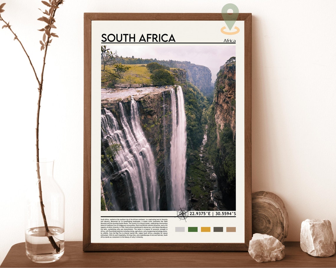 South Africa Print South Africa Poster South Africa Wall Art South Africa Travel South Africa Art Print South Africa Artwork Jozi Art