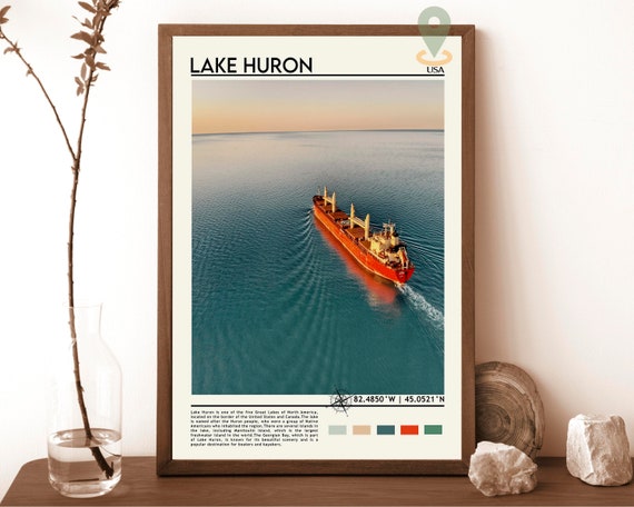 Lake Huron Print Lake Huron Art Lake Huron Poster Lake Huron Photo Lake Huron Painting Lake Huron Poster Lake Huron Art Work