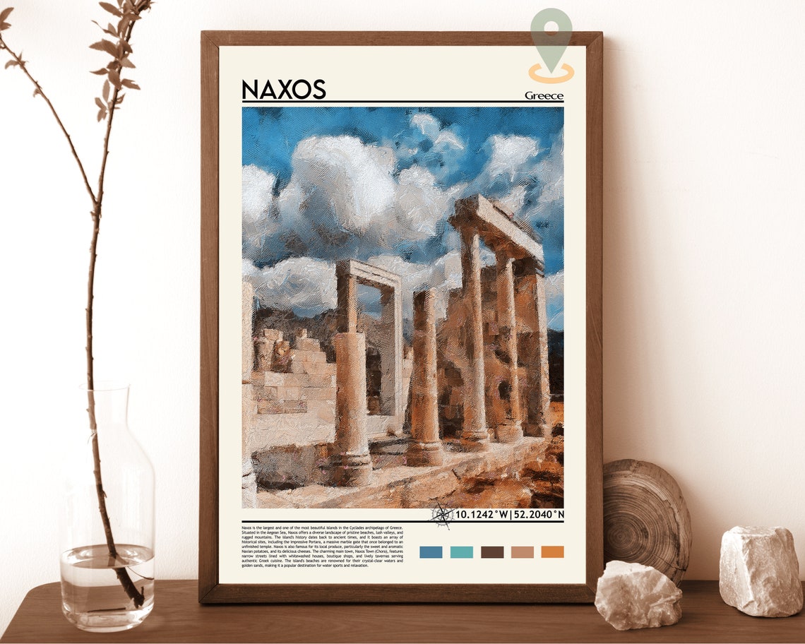 Naxos Print Naxos Poster Naxos Wall Art Naxos Travel Print Naxos Art Print Naxos Artwork Naxos Photo Greece Print Naxos Greece Gift