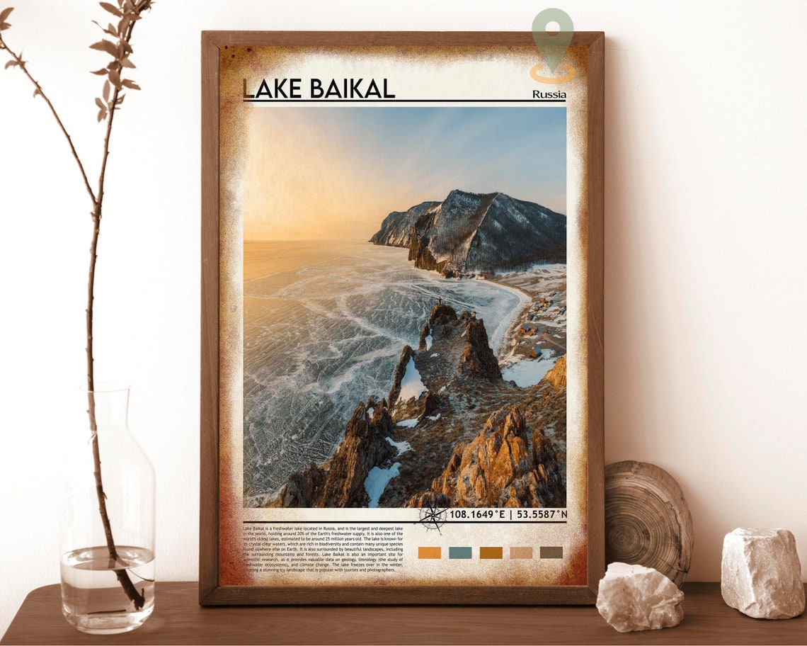 Lake Baikal Print Lake Baikal Art Lake Baikal Poster Lake Baikal Photo Lake Baikal Poster Print Lake Baikal Painting Russia Poster - Image 6