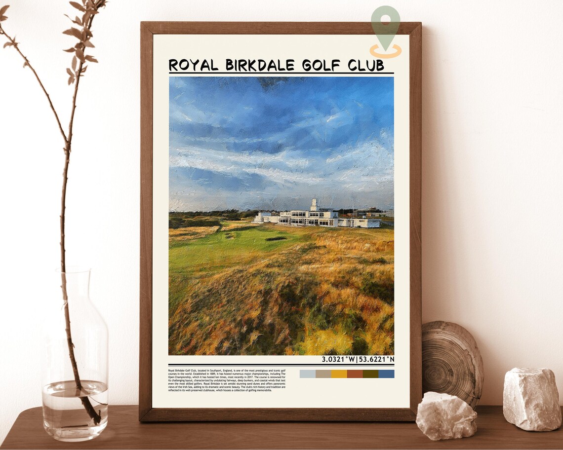 Royal Birkdale Golf Club England Links Course Clubhouse Poster