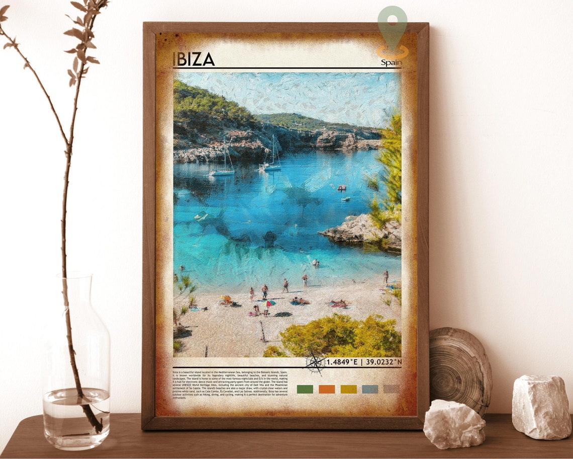 Ibiza Print Ibiza Poster Ibiza Wall Art Ibiza Travel Ibiza Art Print Ibiza Artwork Ibiza Photo Ibiza Painting Ibiza Spain Print - Image 6