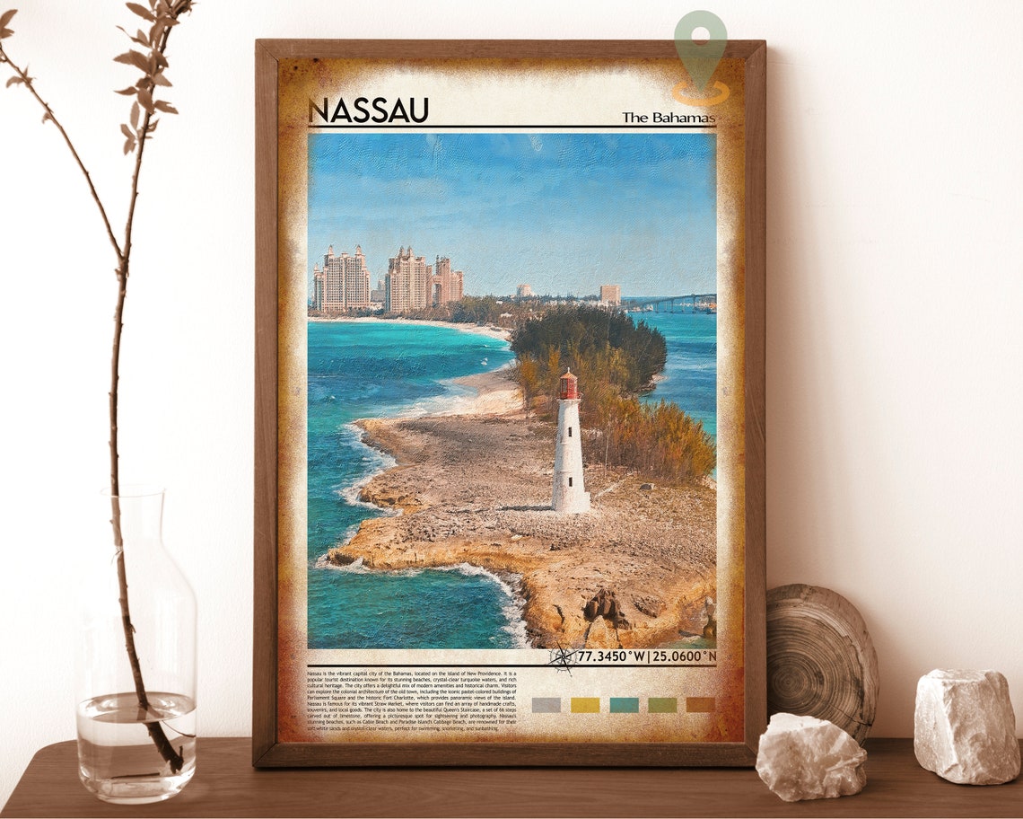 Nassau Print Nassau Poster Nassau Wall Art Nassau Travel Nassau Art Print Nassau Artwork Nassau Photo Nassau Bahamas Print - Image 6