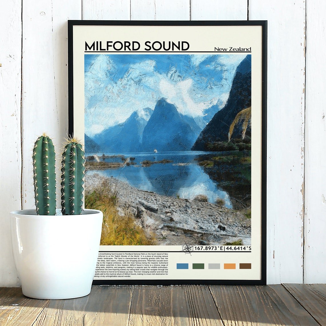 Milford Sound Print New Zealand Print New Zealand Wall Art Mountain Print New Zealand Art Mountains Wall Art Southland Milford Sound - Image 5